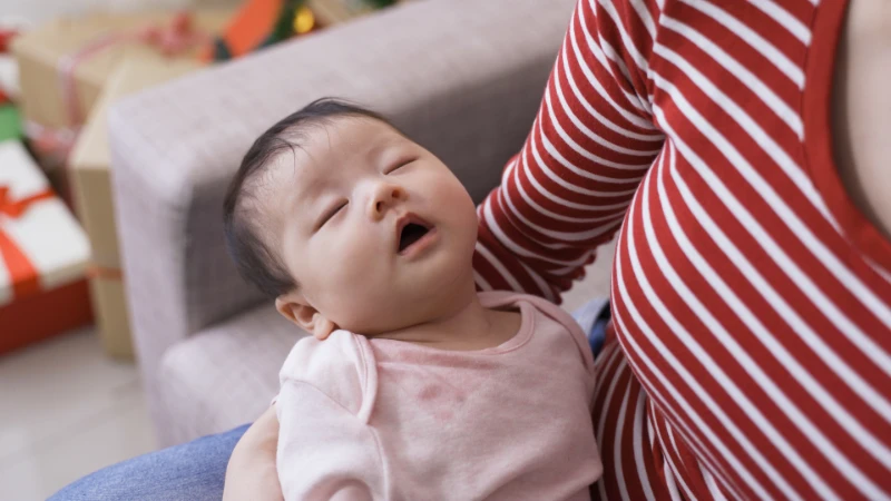 口呼吸をする赤ちゃん